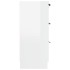 Aparador de madera contrachapada blanco brillante 60x30x70