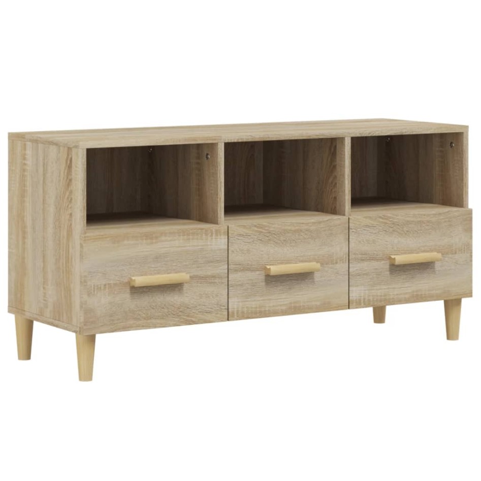 Mueble para TV madera contrachapada color roble 102x36x50