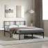 Estructura cama sin colchón con cabecero metal negro 120x200