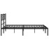 Estructura cama sin colchón con cabecero metal negro 140x200