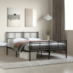 Estructura cama sin colchón con estribo metal negro 120x190 cm