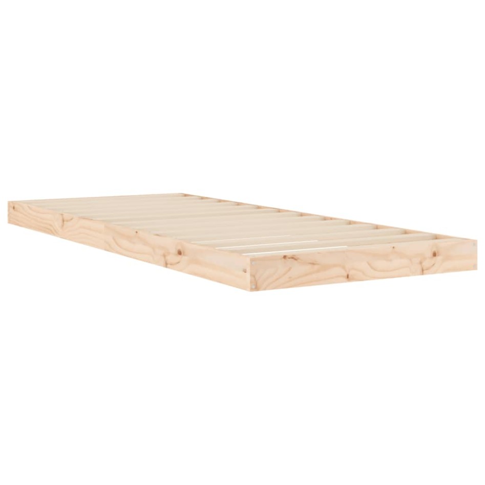 Estructura de cama madera maciza de pino 75x190