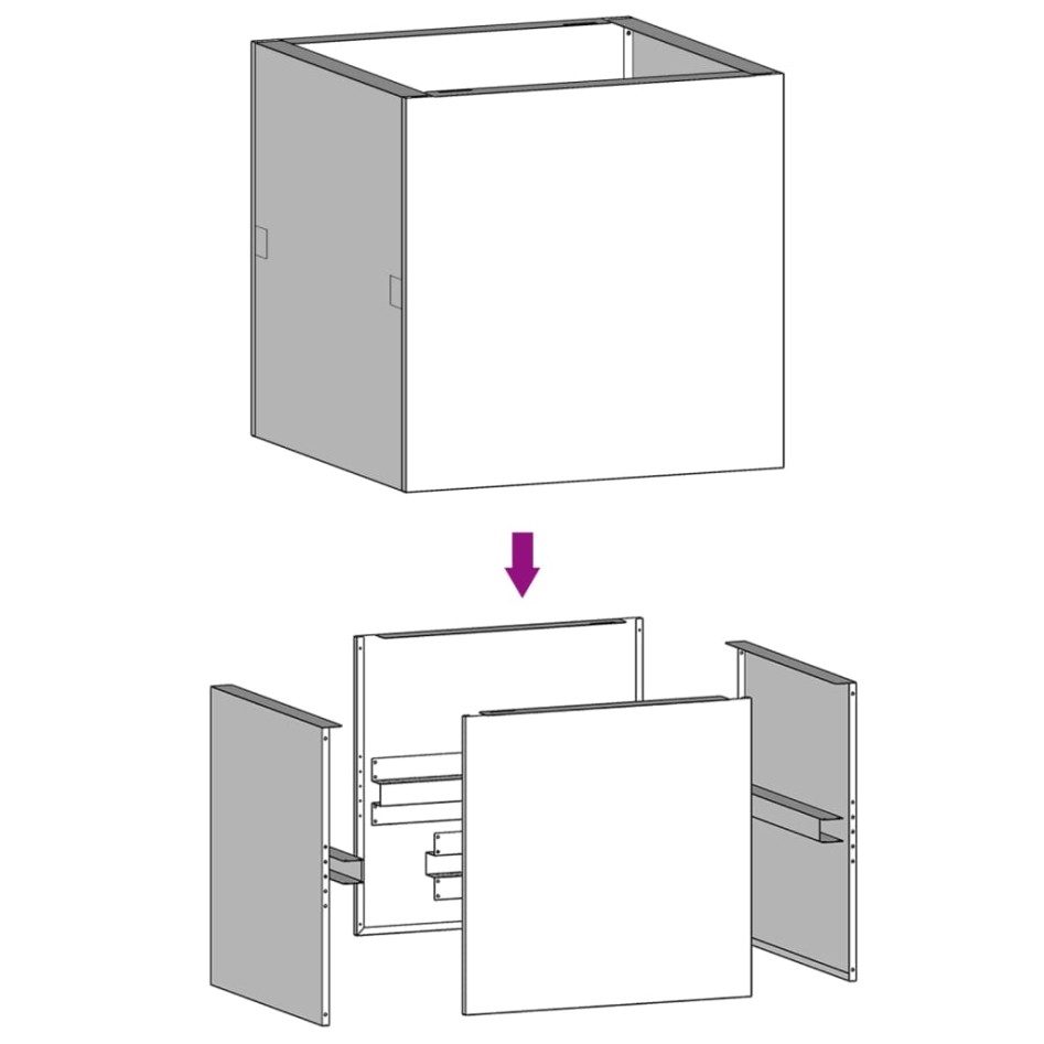 Jardinera de acero corten 40x41x40