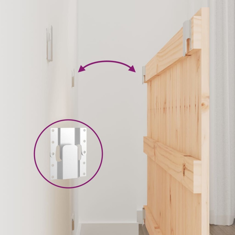 Cabecero de cama de pared madera maciza de pino 108x3x60