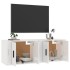 Muebles para TV de pared 2 uds blanco brillante 57x34,5x40