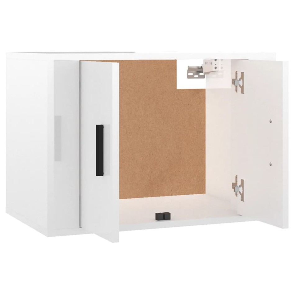 Muebles para TV de pared 2 uds blanco brillante 57x34,5x40