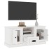 Mueble de TV madera contrachapada blanco brillo 100x35,5x45