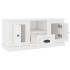 Mueble de TV madera contrachapada blanco brillo 100x35,5x45