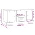 Mueble de TV madera contrachapada blanco brillo 100x35,5x45