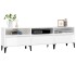 Mueble de TV madera contrachapada blanco brillo 150x30x44,5