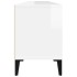 Mueble de TV madera contrachapada blanco brillo 150x30x44,5