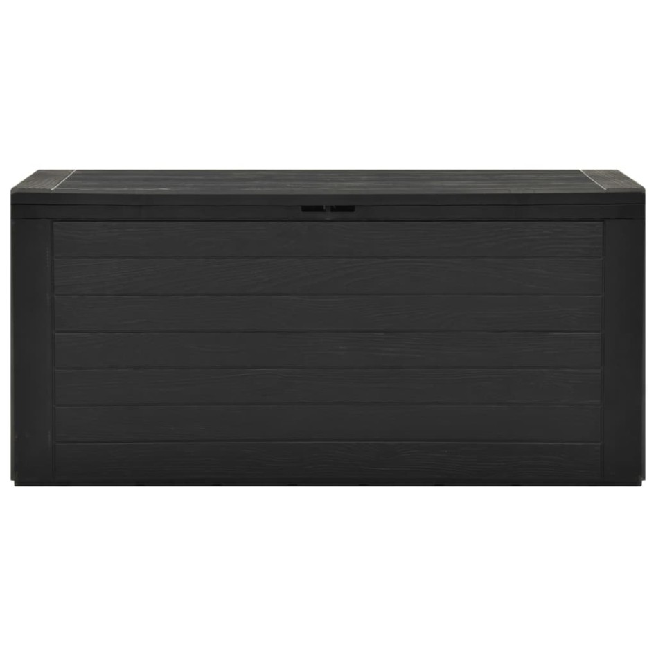 Caja de almacenamiento de jardín gris antracita 116x44x55