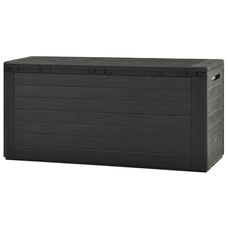 Caja de almacenamiento de jardín gris antracita 116x44x55