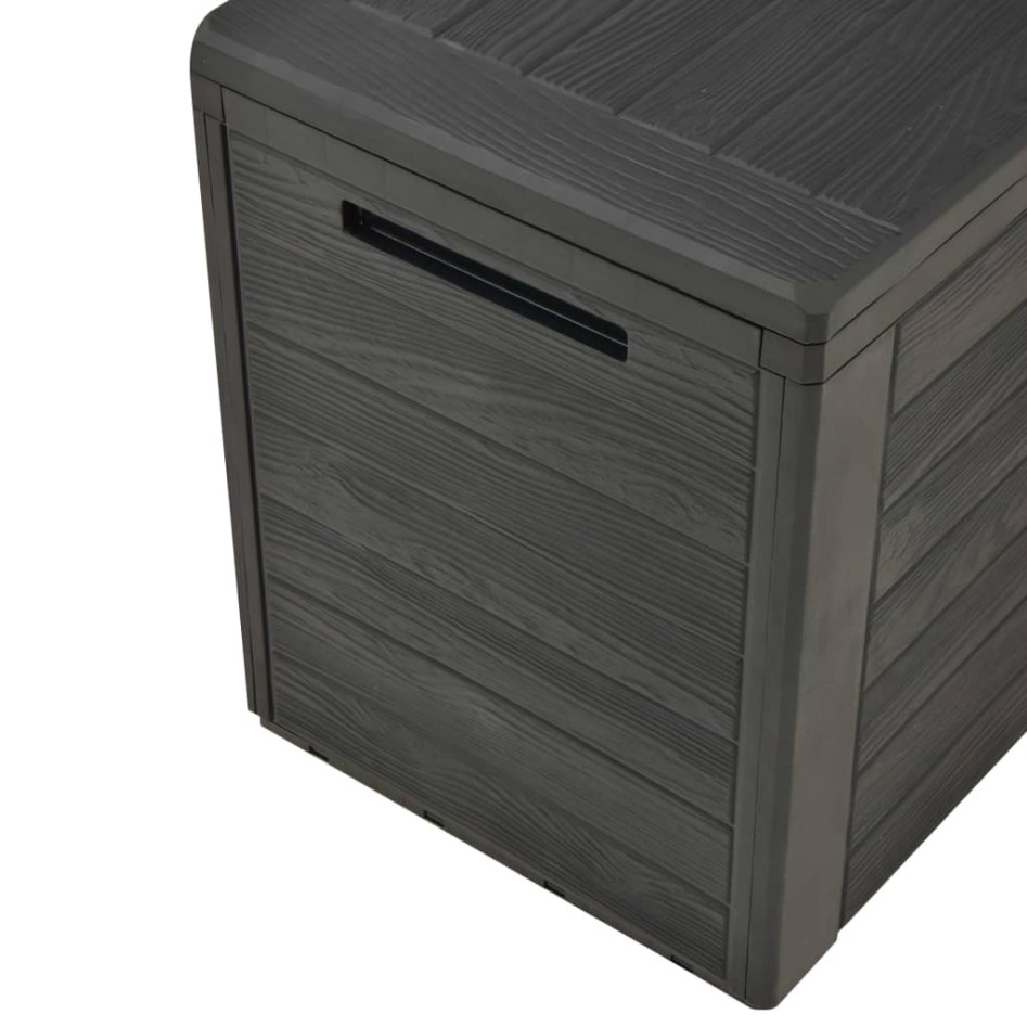 Caja de almacenamiento de jardín gris antracita 116x44x55