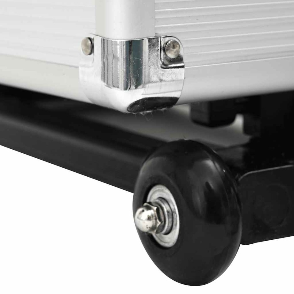 Maleta trolley de piloto aluminio plateado 47x39x27