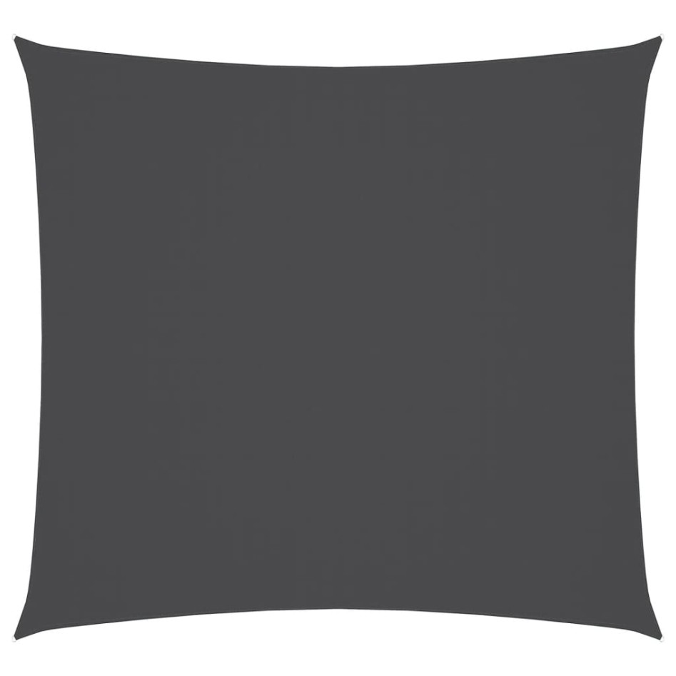 Toldo de vela cuadrado tela Oxford gris antracita 4x4