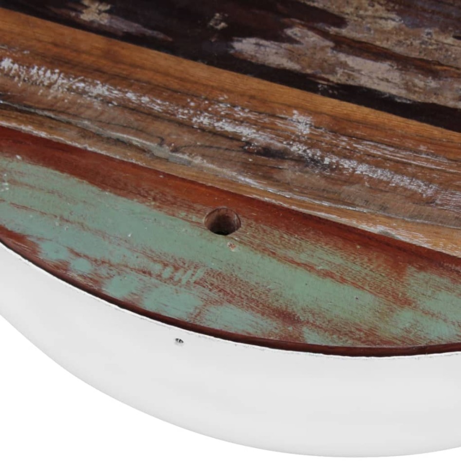 Set mesa de centro forma cuenco 2 uds madera maciza