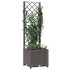 Jardinera con enrejado PP marrón 40x40x136