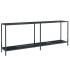 Mesa consola vidrio templado negro 200x35x75,5