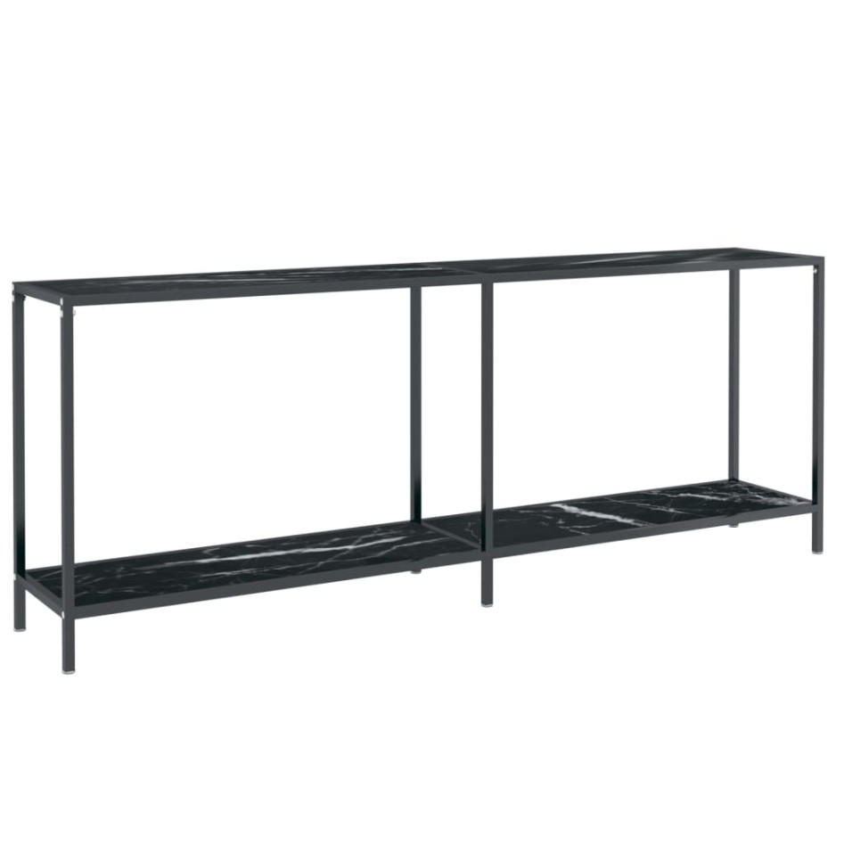 Mesa consola vidrio templado negro 200x35x75,5