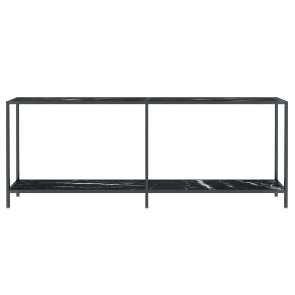Mesa consola vidrio templado negro 200x35x75,5