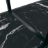 Mesa consola vidrio templado negro 200x35x75,5