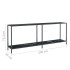 Mesa consola vidrio templado negro 200x35x75,5