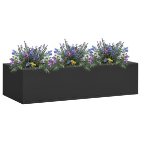 Caja de flores de oficina de acero gris antracita 90x40x23