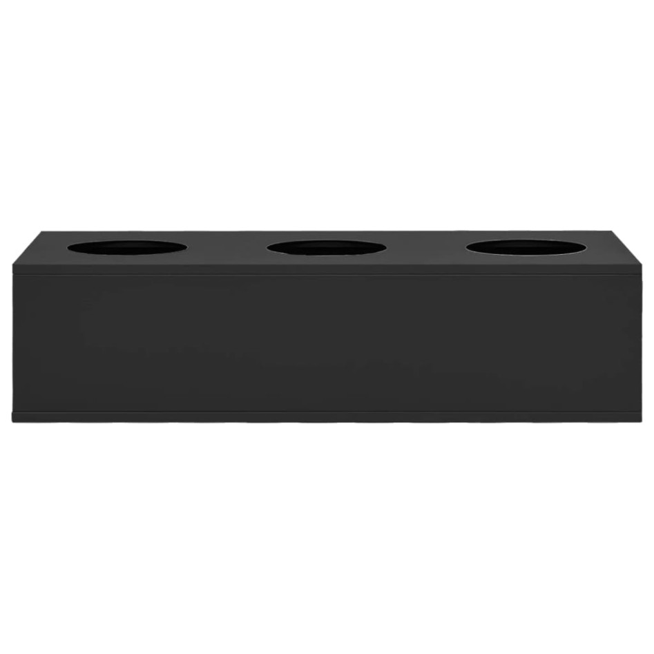 Caja de flores de oficina de acero gris antracita 90x40x23