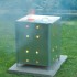 Nature Incinerador de jardín cuadrado de acero galvanizado 46x46x65