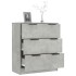 Aparador de madera contrachapada gris hormigón 60x30x70
