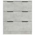 Aparador de madera contrachapada gris hormigón 60x30x70