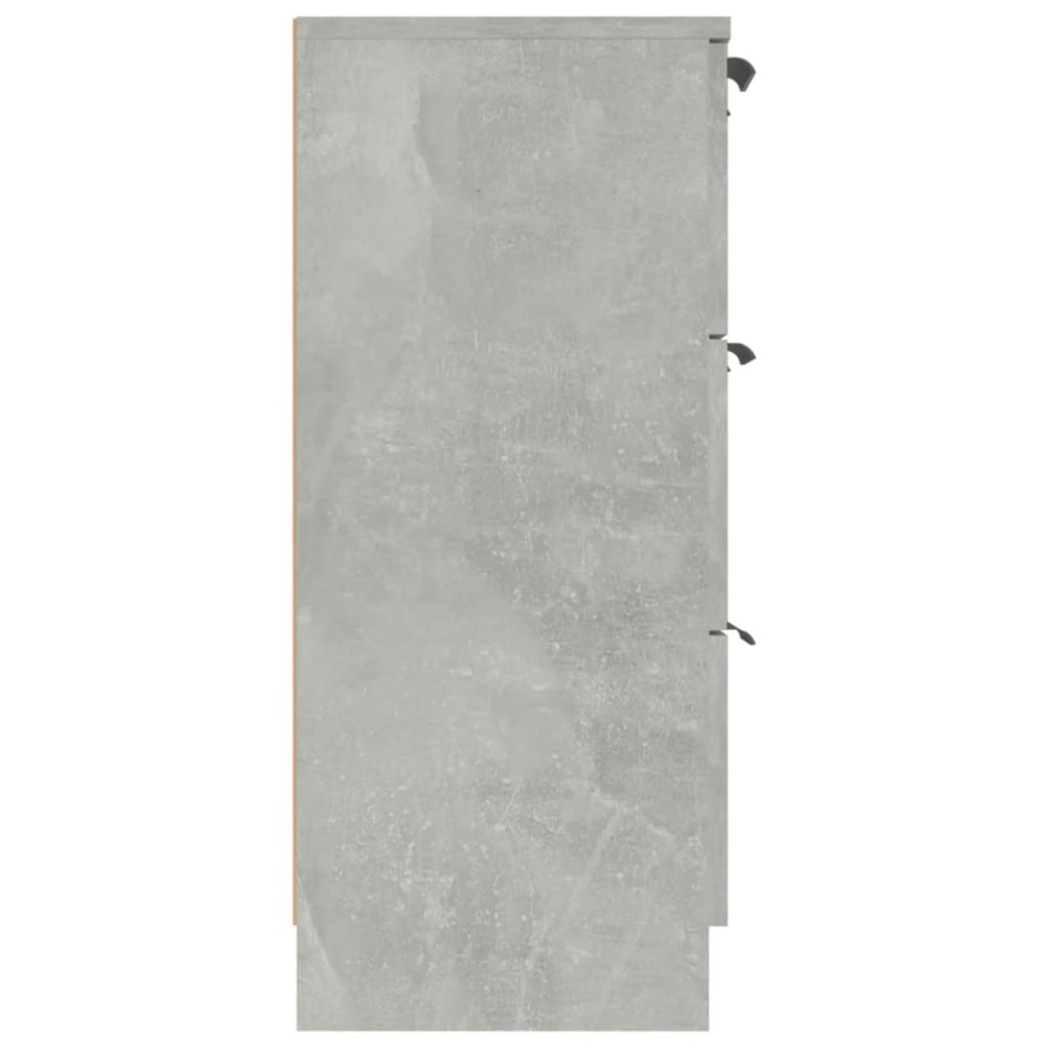 Aparador de madera contrachapada gris hormigón 60x30x70