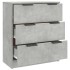 Aparador de madera contrachapada gris hormigón 60x30x70