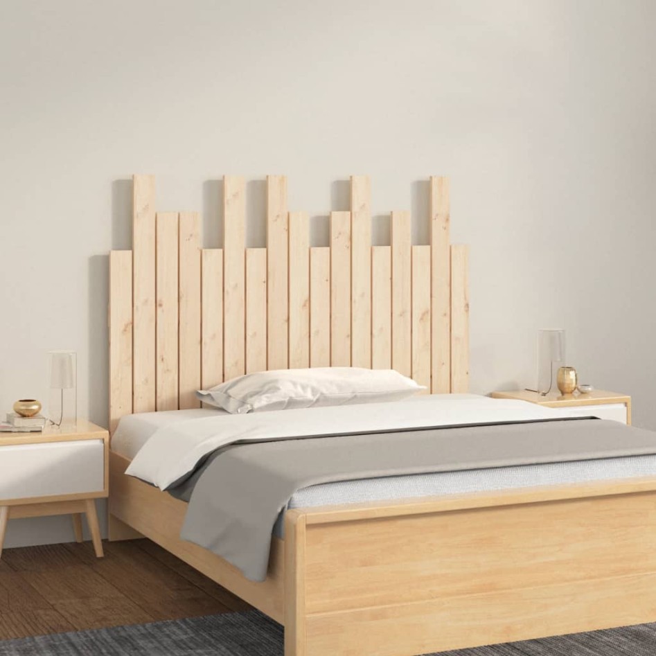 Cabecero de cama de pared madera maciza de pino 108x3x80