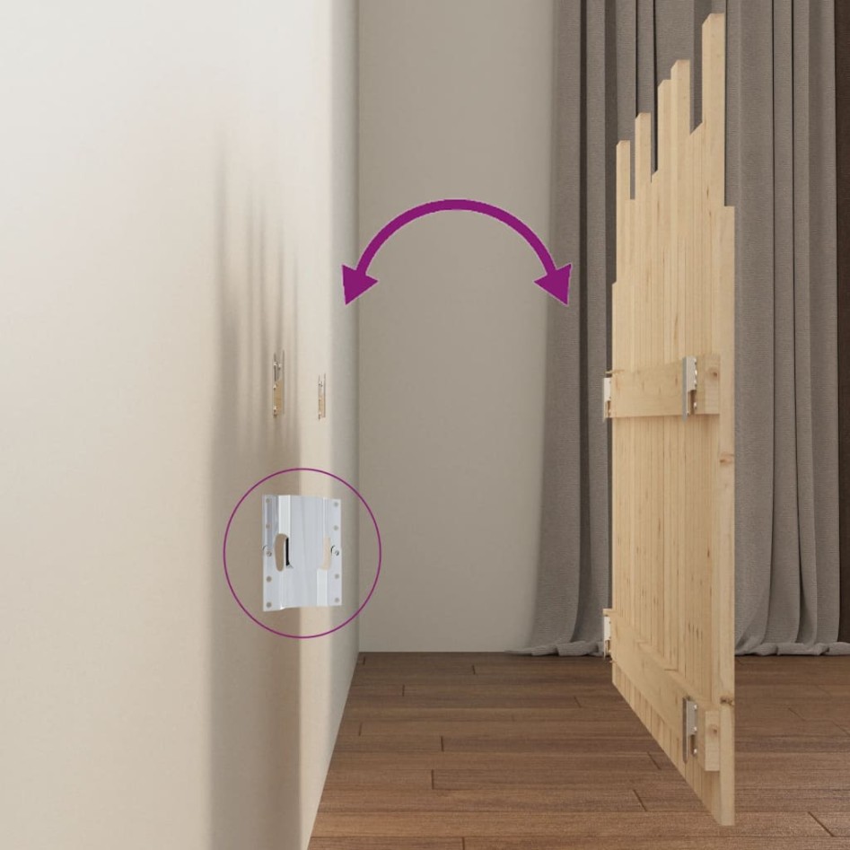 Cabecero de cama de pared madera maciza de pino 108x3x80