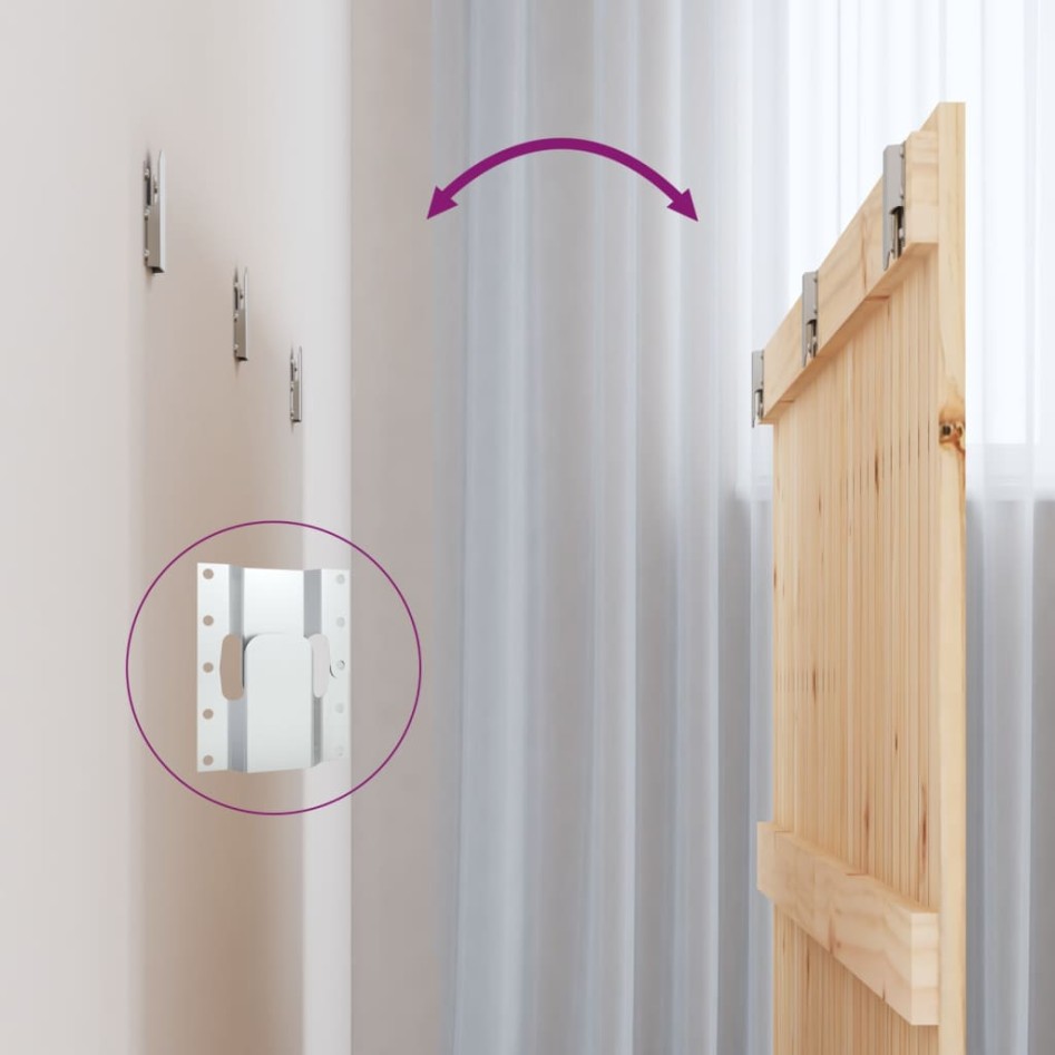 Cabecero de cama de pared madera maciza de pino 140x3x90