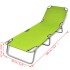 Tumbona plegable de acero con recubrimiento polvo verde