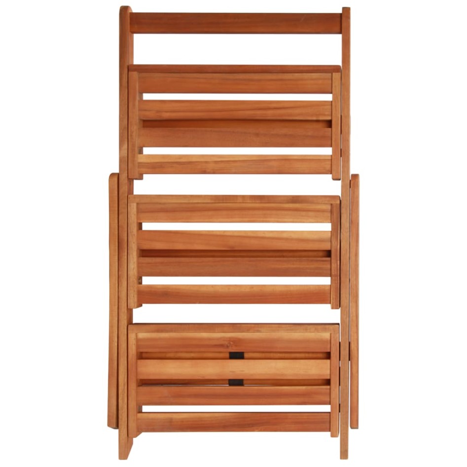 Soporte para plantas de 3 niveles madera de acacia 50x63x80