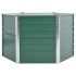 Arriate de jardín de acero galvanizado verde 129x129x77