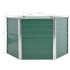 Arriate de jardín de acero galvanizado verde 129x129x77