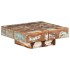 Mesa de centro de madera maciza reciclada 80x80x28