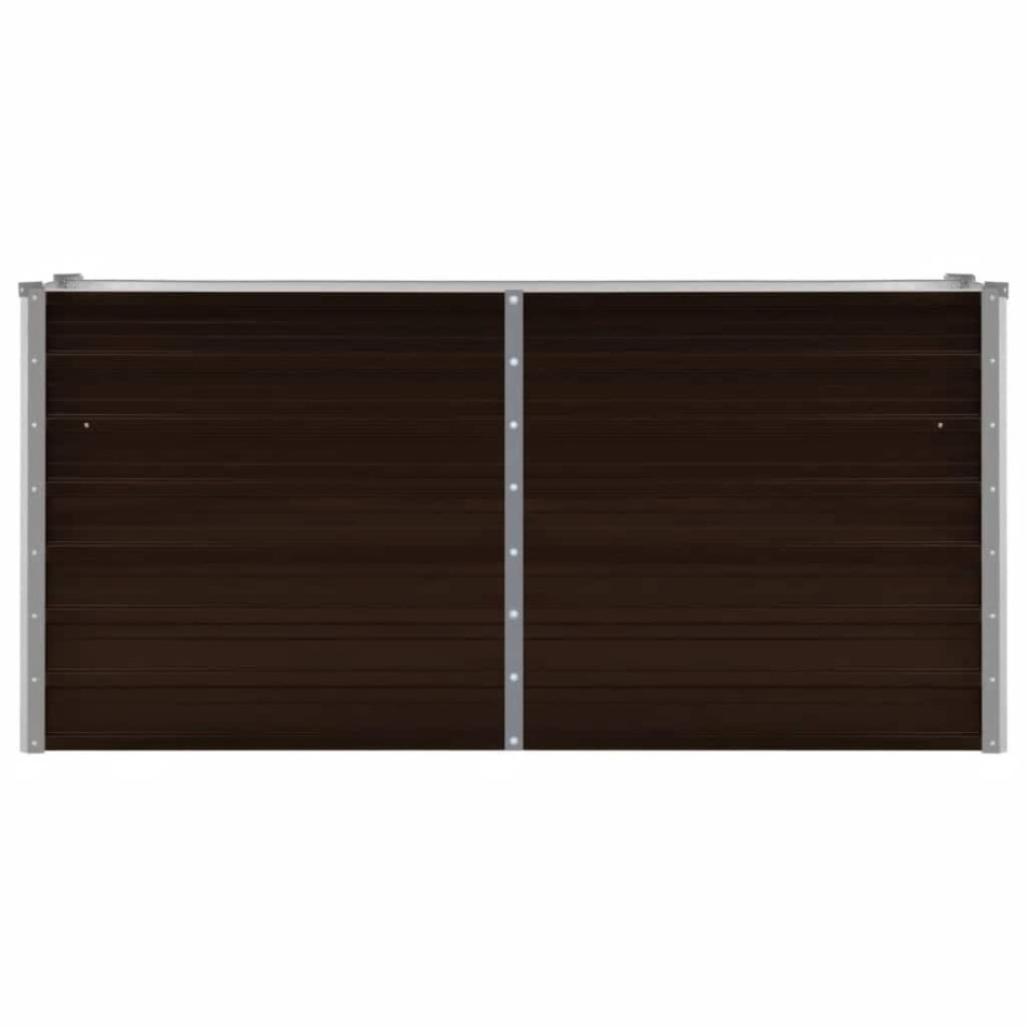 Arriate de acero galvanizado marrón 160x40x77