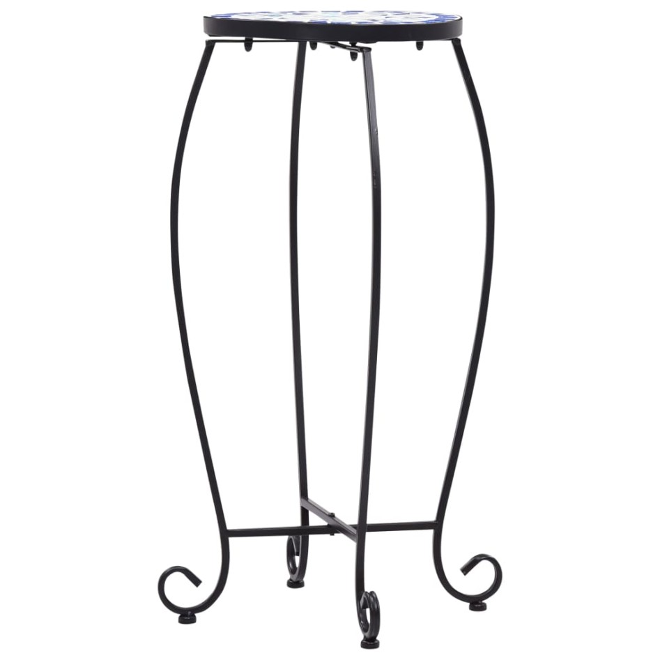 Mesitas de mosaico 3 uds cerámica azul y