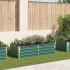 Jardinera elevada de acero galvanizado verde 160x80x45