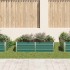Jardinera elevada de acero galvanizado verde 160x80x45