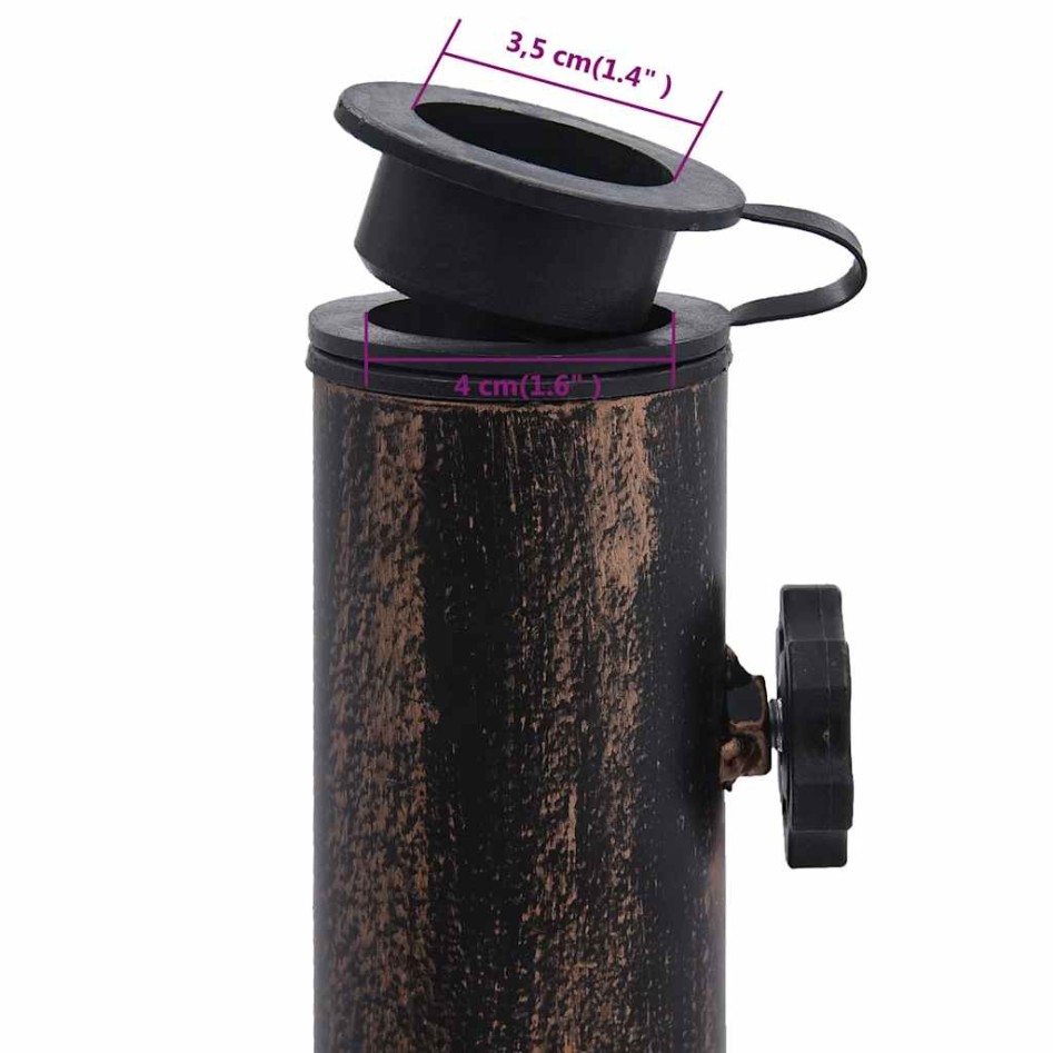 Base de sombrilla de hierro fundido color bronce 12 kg 49