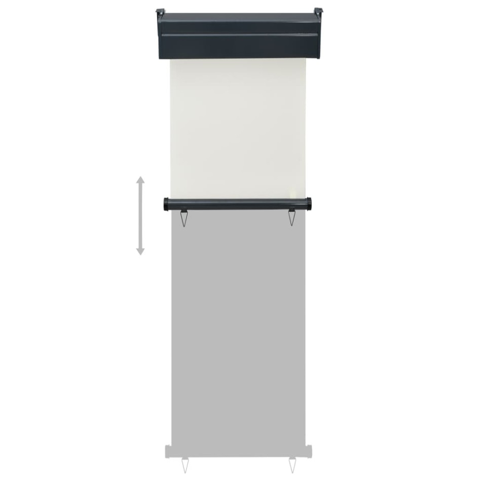 Toldo lateral de balcón color crema 65x250