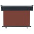 Toldo lateral de balcón marrón 105x250