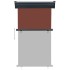 Toldo lateral de balcón marrón 105x250